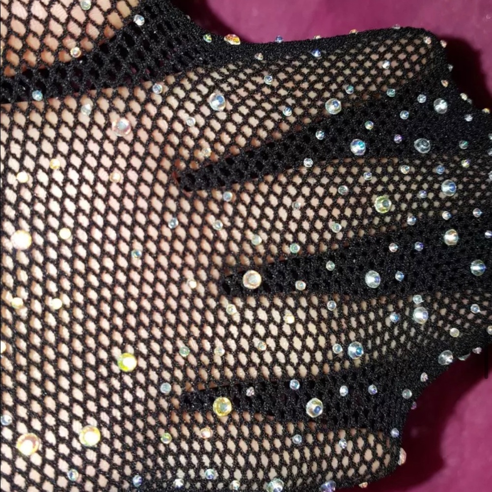 Rhinestone Colorful Fishnet Stockings